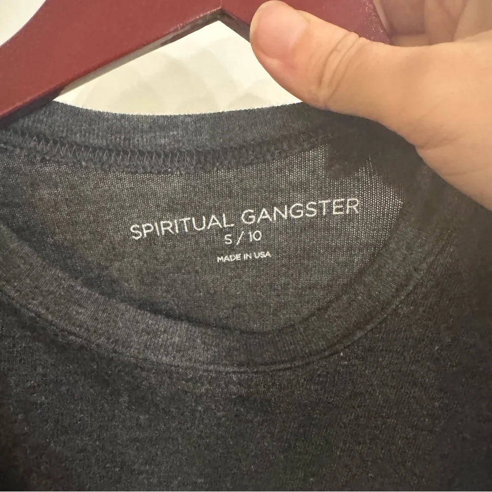 Spiritual Gangster Savasana Sun Girls Crew Neck Pullover Sweatshirt in Grey